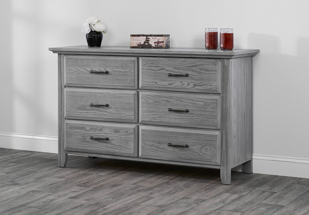 Oxford Baby Kenilworth Collection Universal 6 Drawer RTA Dresser in Graphite Gray