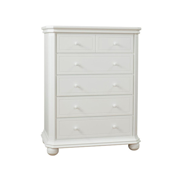 Sorelle Vista Elite Collection Five Drawer Dresser in White