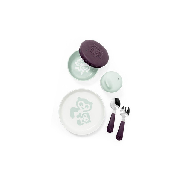 Stokke Munch in Everyday Soft Mint(Bowl, Cup, Plate, Fork & Spoon)