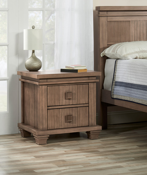 Soho Baby Mayfield 2-Drawer Nightstand in Amber Brown