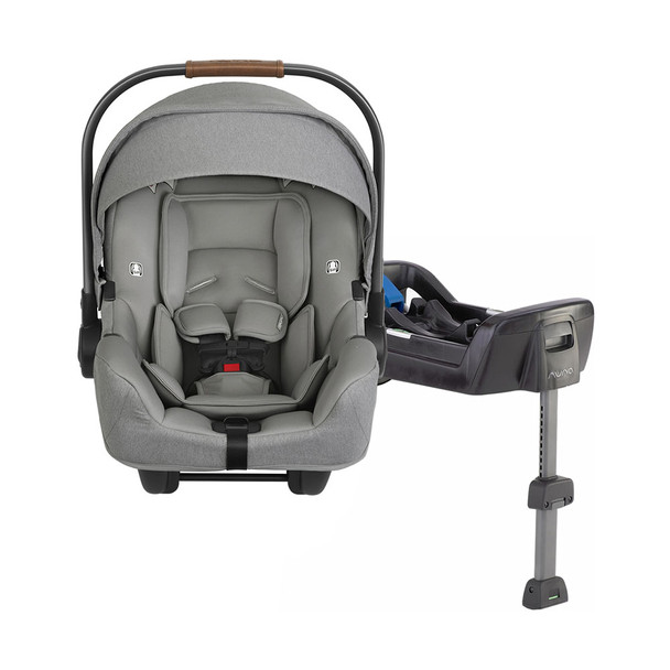 Nuna PIPA + PIPA Series Base Car Seat in Frost – Front View w/ Relx Base