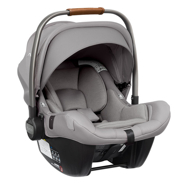 Nuna Pipa Lite LX Infant Car Seat with Base in Frost – Right Angle View