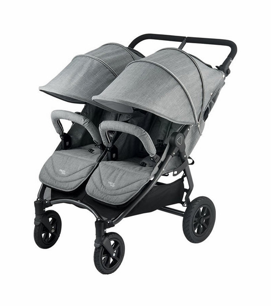 Valco Neo Twin Tailormade Double Stroller in Grey Marle
