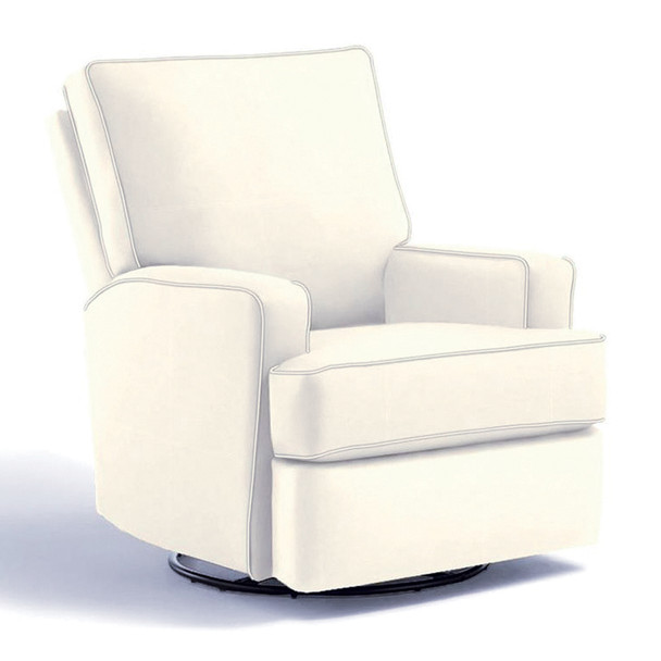Best Chairs Kersey Swivel Glider Recliner in Ivory