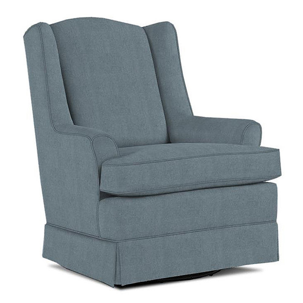 Best Chairs Natasha Swivel Glider in Blue Slate