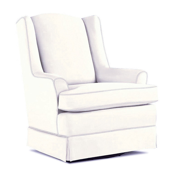 Best Chairs Natasha Swivel Glider in Ivory