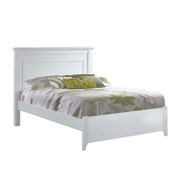 Natart Taylor Double Bed 54" with Low profile footboard & rails in White