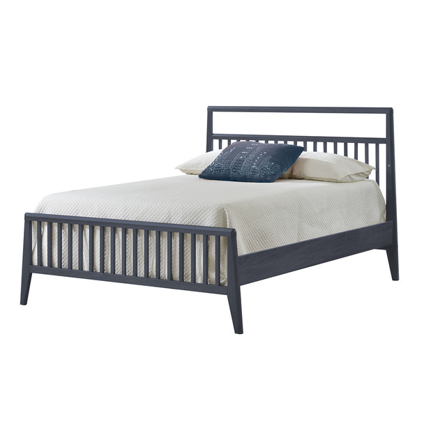 Natart Flexx Double Bed 54" with Low profile footboard & rails in All Graphite