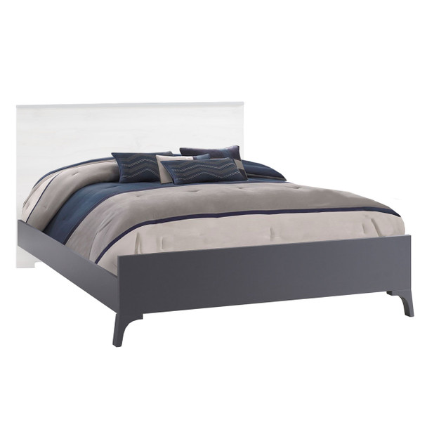 Natart Urban/Metro Low profile footboard 54" w/ Double Bed Conversion Rails in Charcoal