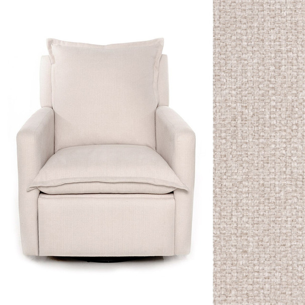 Oilo Flynn Glider w/ Power & USB in Chenille Linen