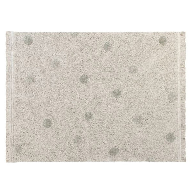 Lorena Canals Washable Rug Hippy Dots Natural - Olive