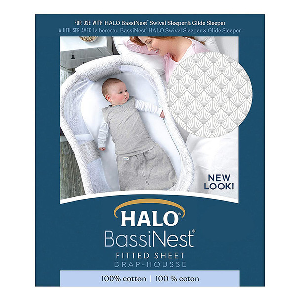 HALO Bassinest Sheet, 100% Cotton, Plume - Bambi Baby