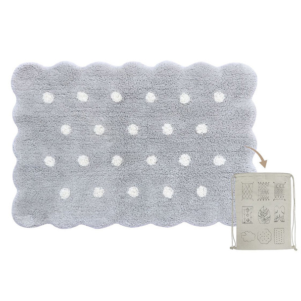 Lorena Canals Washable Rug Mini Biscuit Pearl Grey