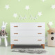 Pali Caravaggio 3 Drawer in White/Walnut - Bambi Baby