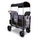 Wonderfold W2 LUXE Double Stroller Wagon in Charcoal Gray