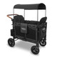 Wonderfold W4 LUXE Quad Stroller Wagon in Volcanic Black