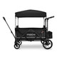 Wonderfold X4 Push & Pull Quad Stroller Wagon with Automated Magentic Buckles in Stealth Black