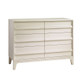 Natart Kyoto 3 Piece Nursery Set - Convertible Caramel Panel Crib, Double Dresser, & Lingerie Chest in Linen