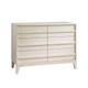 Natart Kyoto 2 Piece Nursery Set - Convertible Linen Talc Panel Crib and Double Dresser in Linen - Bambi Baby