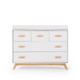 Dadada Soho 5-Drawer Dresser in White/Natural