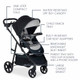 Britax Willow Brook S+ Travel System w/ Aspen Base in Graphite Onyx - Bambi Baby