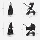 Bugaboo Dragonfly Seat And Bassinet Complete Graphite/Grey Melange-Grey Melange
