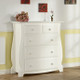 Pali Bergamo 3 Piece Nursery Set w/ Forever Crib + Double Dresser + Chest in White