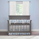 Liz and Roo Blue-Beary Toile Crib Rail Cover with White Fabric Ties