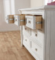 Pali Cristallo Double Dresser in Vintage White