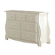 Pali Bergamo 3 Piece Nursery Set - Crib, Double Dresser, Four Drawer Dresser in White