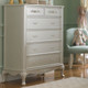 Dolce Babi Angelina 2 Piece Nursery Set in Pearl - Crib, 5 Drawer