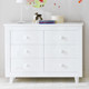 Pali Alba 2 Piece Nursery Set in White - Forever Crib, Gala Double Dresser