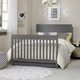 Ti Amo Castello Full Panel Crib in Wire Brush Grey