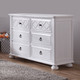 Pali Siracusa Collection 2 Piece Nursery Set in Vintage White - Crib and Double Dresser