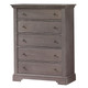 Natart Ithaca 2 Piece Nursery Set in Grigio-Crib and 5 Drawer Dresser