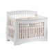 Natart Bella 2 Piece Nursery Set in Pure White-Crib and Double Dresser