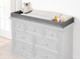 Oxford Baby Glenbrook Collection Changer Topper in Graphite Gray