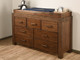 Oxford Baby Piermont Collection 7 Drawer Dresser in Rustic Farmhouse Brown