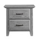 Oxford Baby Willowbrook Collection Universal 2 Drawer Nightstand in Graphite Gray