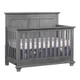 Oxford Baby Kenilworth Collection 2 Piece Set - 4 in 1 Convertible Crib & 6 Drawer Dresser in Graphite Gray