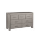Oxford Baby Piermont Collection 2 Piece Nursery Set - Convertible Crib & 7 Drawer Dresser in Rustic Stonington Gray