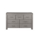 Oxford Baby Piermont Collection 2 Piece Nursery Set - Convertible Crib & 7 Drawer Dresser in Rustic Stonington Gray