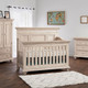 Oxford Baby Westport Collection 2 Piece Nursery Set - Convertible Crib & 7 Drawer Dresser in Washed Sand