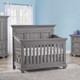 Oxford Baby Westport Collection 2 Piece Nursery Set - Convertible Crib & Armoire in Dusk Gray