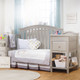 Sorelle Brittany Crib and Changer in Heritage Fog