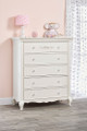 Oxford Baby Bella 2 Piece Set - Convertible Crib and 5 Drawer Chest in Pearl White