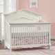 Oxford Baby Bella 2 Piece Nursery Set - Convertible Crib and 7 Drawer Dresser in Pearl White