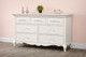 Oxford Baby Bella 2 Piece Nursery Set - Convertible Crib and 7 Drawer Dresser in Pearl White