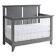 Oxford Baby Holland 2 Piece Nursery Set - Convertible Crib and 5 drawer Chest in Cloud Gray