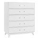 Oxford Baby Holland 2 Piece Nursery Set - Convertible Crib and 5 drawer Chest in White